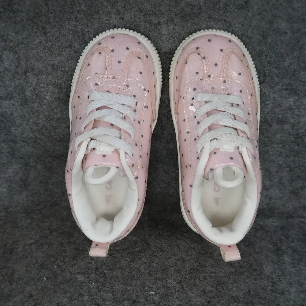 Carter Shoes Baby Girl 6 Sneakers Slip On Galaxy Pink Polka Dot Casual Trainer